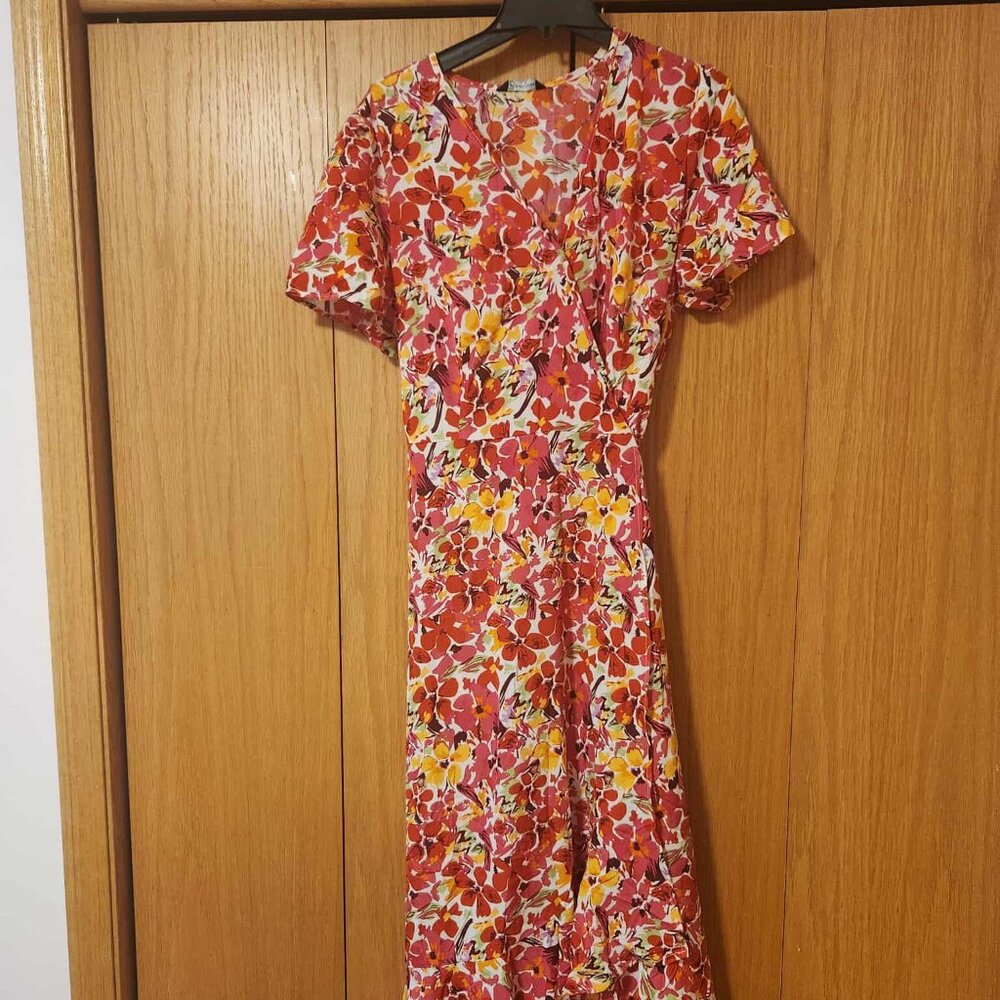 Pretty Garden Wrap Dress